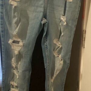 Distressed Light Blue Women's Jeans